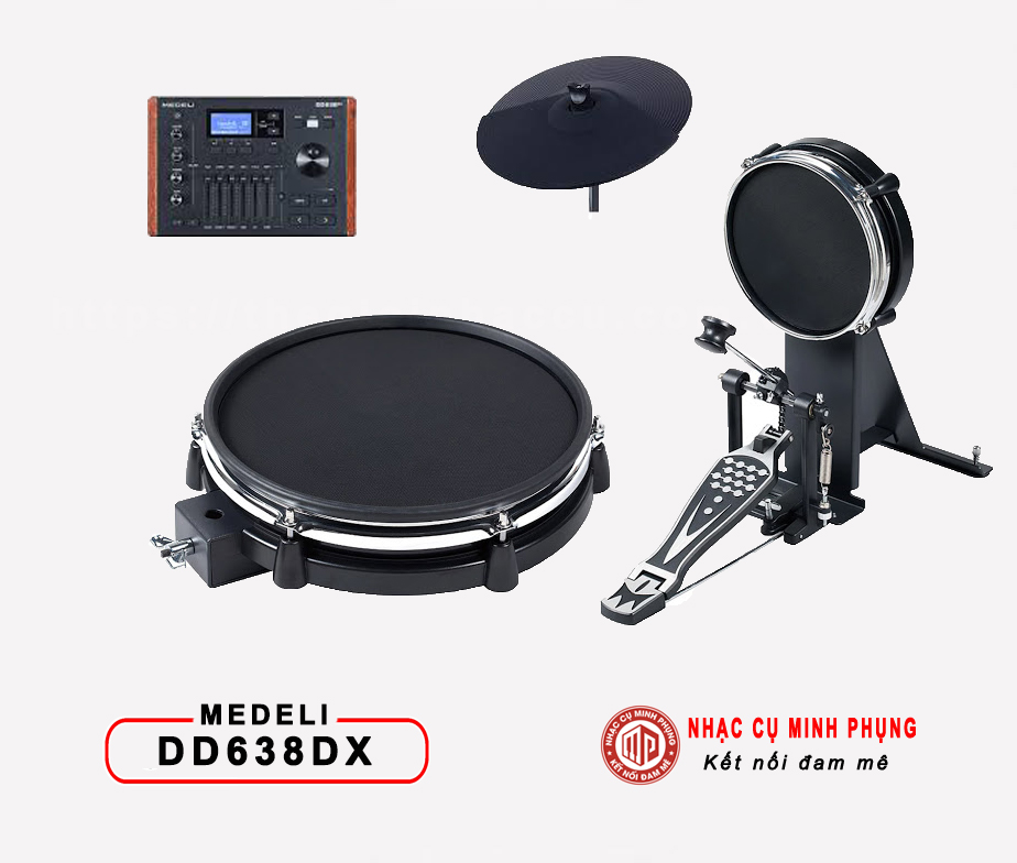 Bộ trống điện tử cao cấp/ Professional Digital Drum Set/ Electronic Drum Kits - Medeli DD638DX - Hàng chính hãng