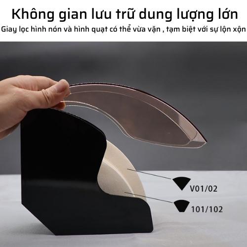 V60 hộp đựng giấy lọc cà phê tiện lợi chống bụi bẩn ẩm mốc kèm lắp đậy thiết kế hiện đại và thanh lịch