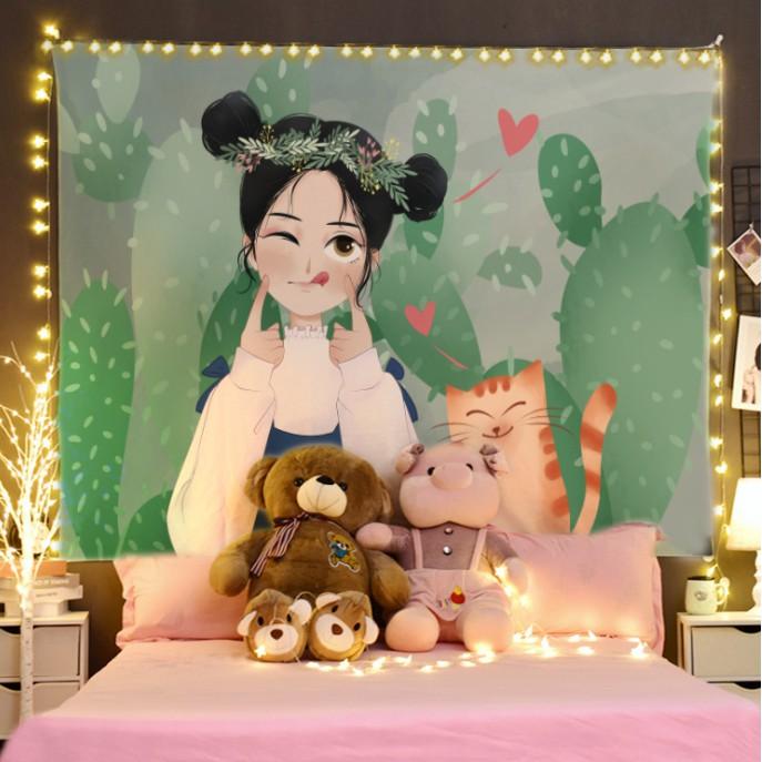 Thảm Treo Tường, Decor phòng ngủ, vải treo tường vintage