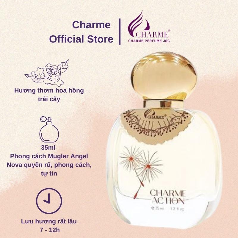 Nước hoa nữ lưu hương lâu, Charme Action, ba tầng hương thanh mát, gợi cảm không thể chối từ, 35ml