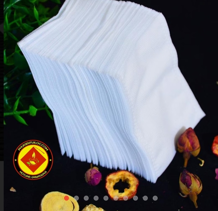 Set 100 túi lọc trà không dây kích thước 5.5*7 cm vải không dệt