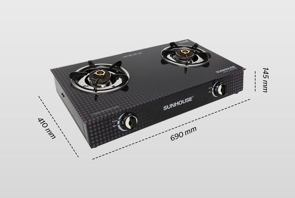 Bếp gas dương kính Sunhouse SHB3366MT - Hàng chính hãng - Chỉ giao hàng tại HN và một số khu vực