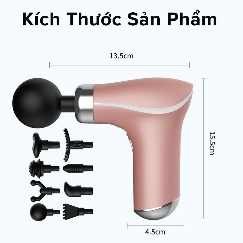 Súng Massage Cầm Tay Đấm Lưng Cổ Vai Gáy Trị Nhức Mỏi - Máy Mát Xa Trị Liệu 8 Đầu Compact KH 325 Chính Hãng miDoctor