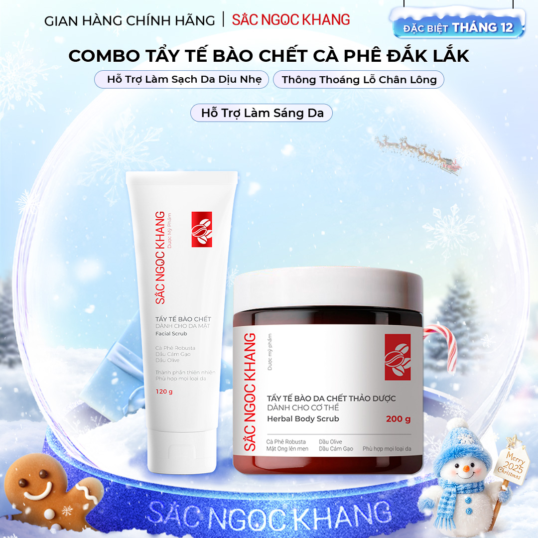 Combo Tẩy Tế Bào Chết Da Mặt 120g và Body 200g
