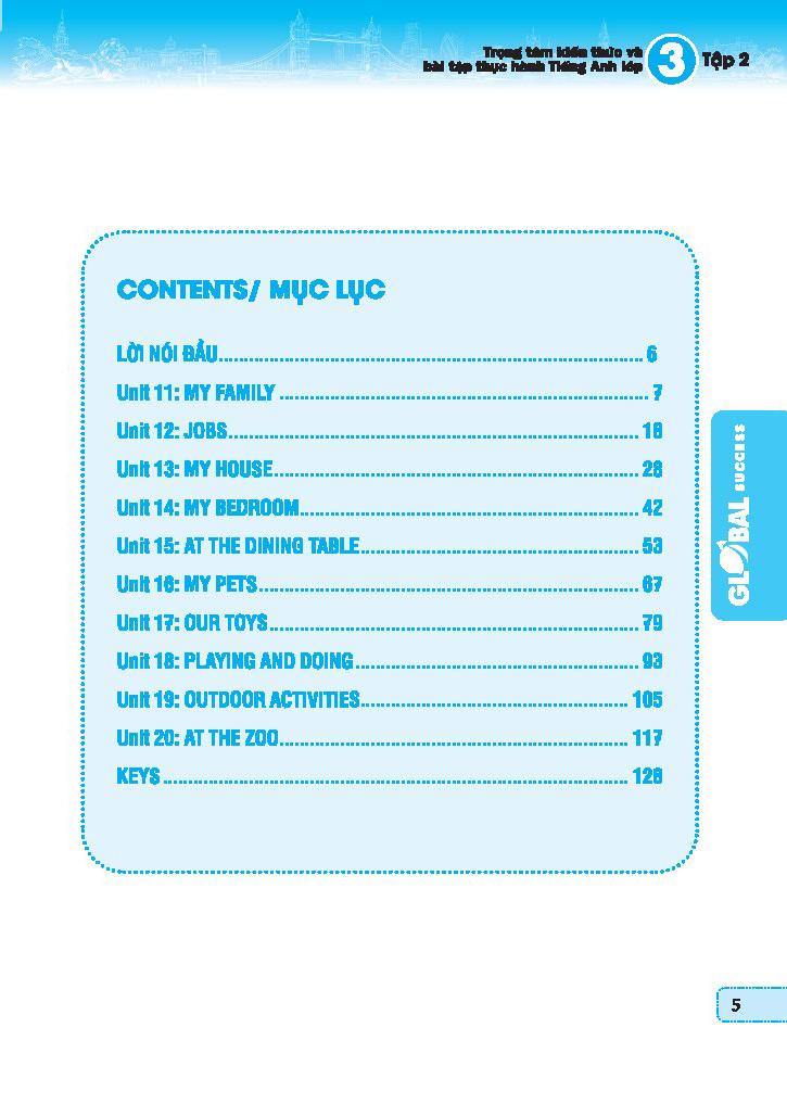 Global Success - Trọng Tâm Kiếm Thức Và Bài Tập Thực Hành Tiếng Anh Lớp 3 - Tập 2 - Có Đáp Án