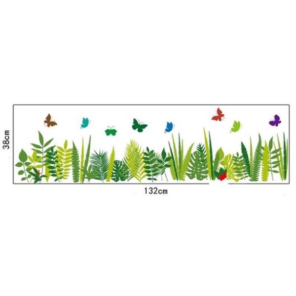 DEcal dán chân tường lá xanh có sẵn keo CT19