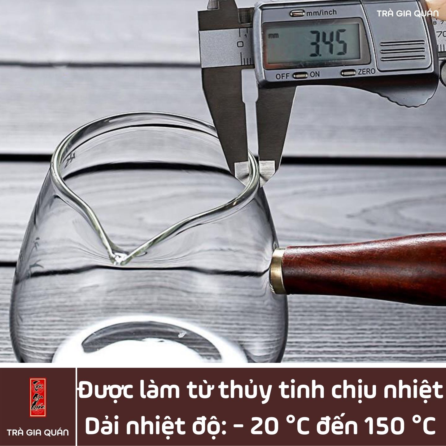 TT 16 Tống Trà Thủy Tinh Chịu Nhiệt Cao Cấp Dung Tích 350 ml