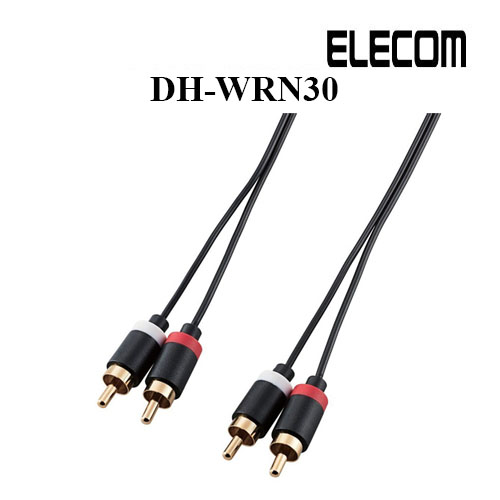 Cáp AV 2xRCA - 2xRCA ELECOM DH-WRN30 - Hàng Nhập Khẩu