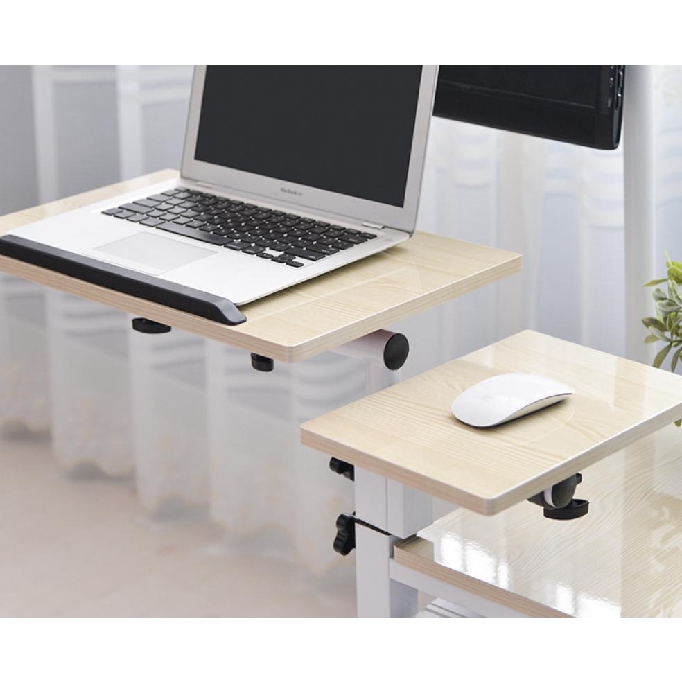 Bàn Máy Tính Di Động 2 dạng ngồi ghế hoặc ngồi trên giường Simple Way Life Chỉnh Xoay Kệ Sách