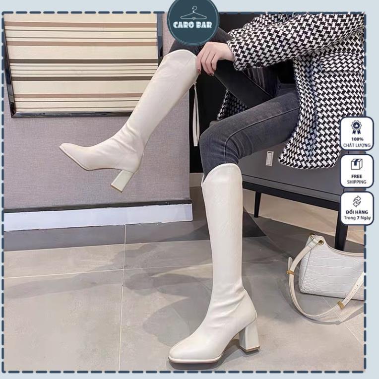 Hàng chất lượng SHOP CÓ SẴN đủ sz 35-39_ Có lót lông Boots ống cáo nâng gót 7cm dành cho các bạn gái