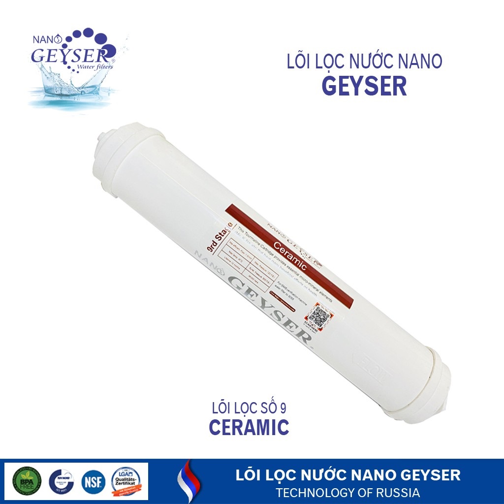 Máy lọc nước ro không vỏ  9 cấp lõi công nghệ Nga geyser eco 9