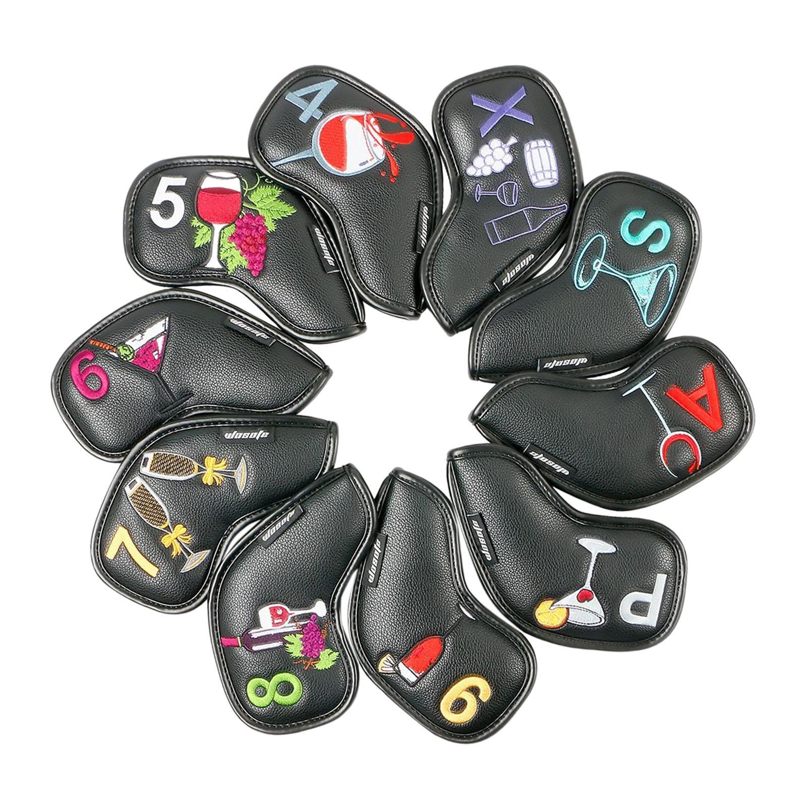 Golf Iron Head Covers Guard Wedges Protective Covers Headcovers 4,5,6,7,8,9,A,S,P,x