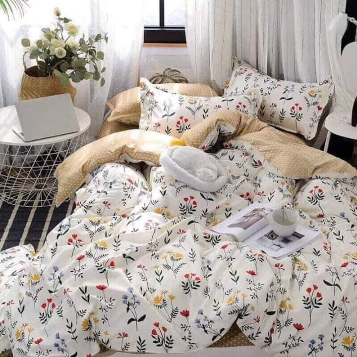 Bộ chăn ga 4 món cotton Poly cao cấp đủ size nhiều mẫu (không kèm ruột) TCA10