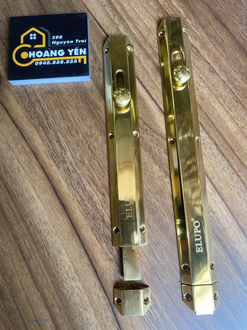 Chốt cửa không khóa bằng đồng 203mmx31mm cao cấp cho cửa gỗ EB004-8I