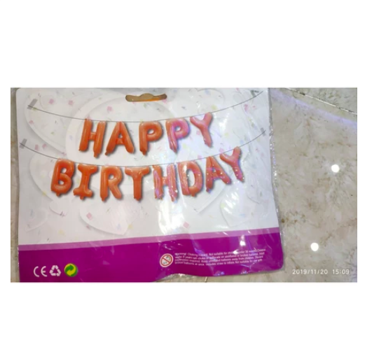 Bóng chữ happy birthday nhiều màu