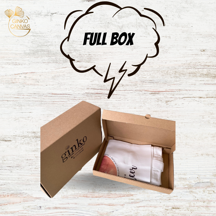 Túi tote canvas vải mộc Ginko có dây kéo khóa miệng túi đựng vừa laptop 14 inch và nhiều đồ dùng khác in hình cây lá M55-M56