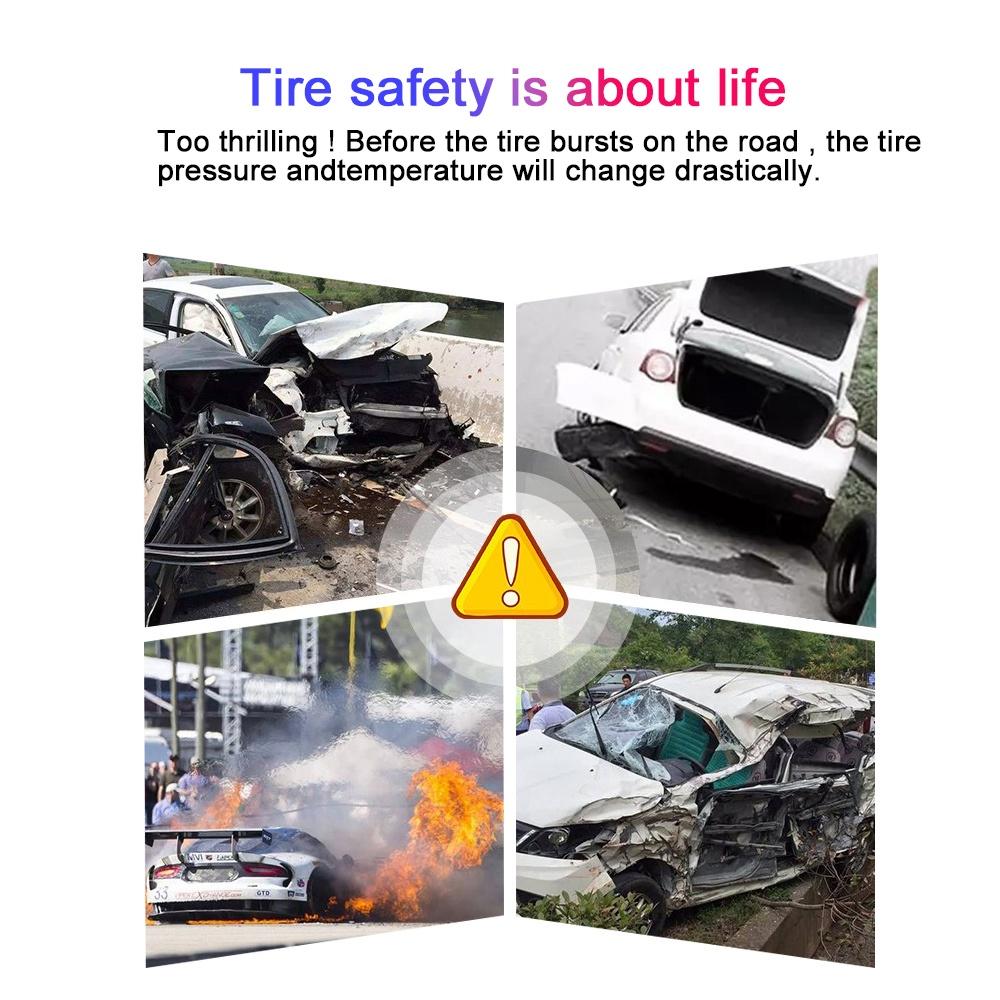 Hệ thống giám sát áp suất lốp xe hơi màn hình LCD sạc qua USB