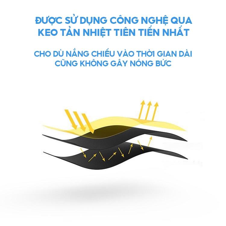 Ô Dù 8 Xương Tráng Nhựa Đen Chống Nắng Chống Tia Uv In Hoạ Tiết Nhỏ