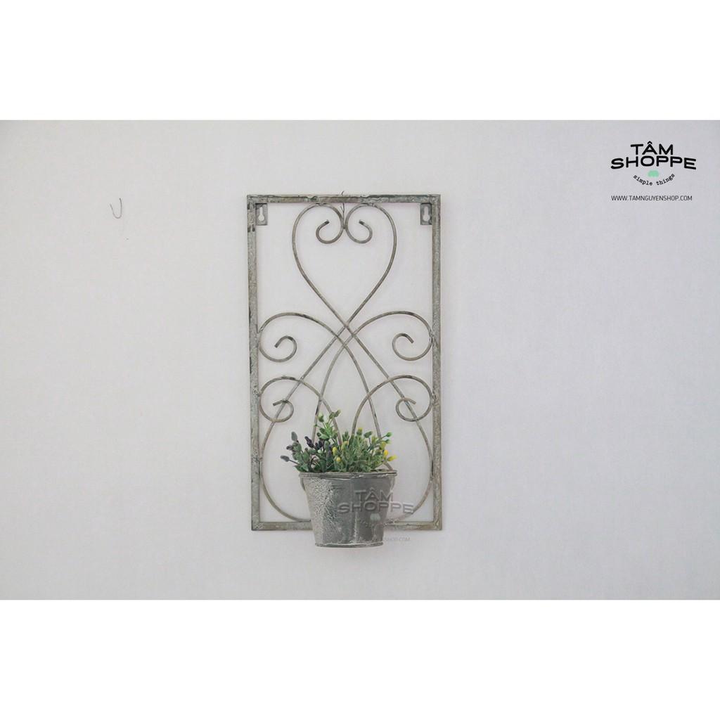 KỆ SẮT MỸ NGHỆ ÁP TƯỜNG VINTAGE SỐ 11