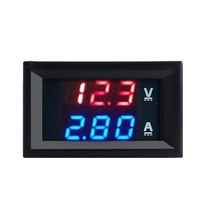 Mini Digital Voltmeter Ammeter DC 100V 10A Voltmeter Current Meter Tester Blue+Red Dual LED Display