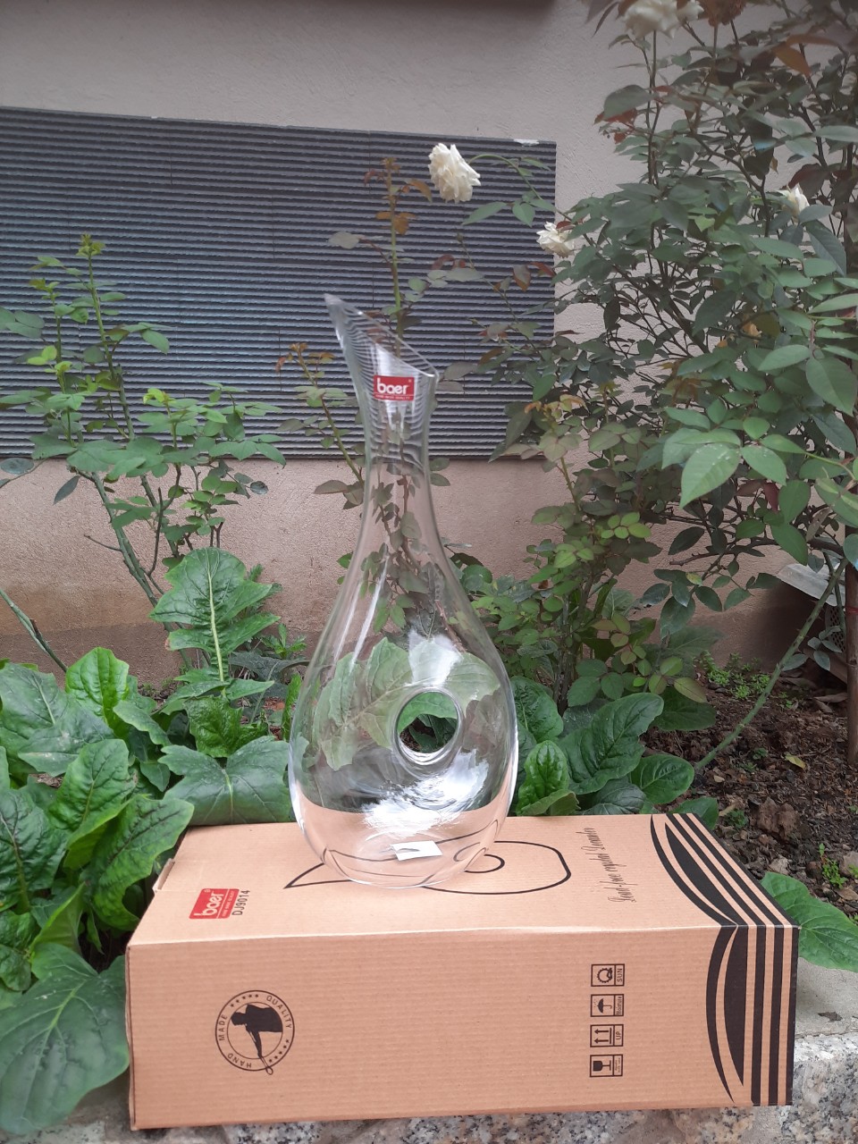 Bình thở vang hình ốc sên thẳng 1200ml - Decanter MS 016 loại 1