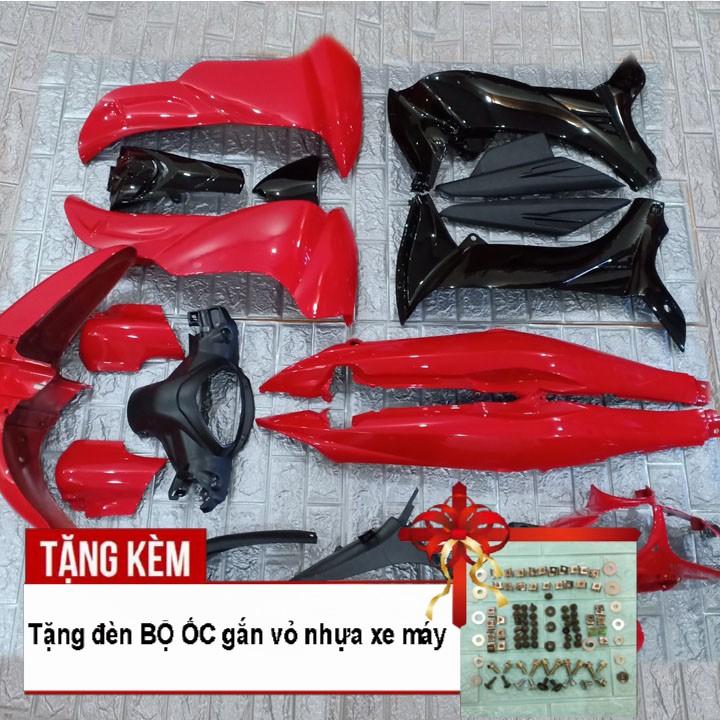 Bộ dàn áo danh cho xe dành cho Jupiter MX màu ĐỎ - Tặng kèm bộ ốc theo xe