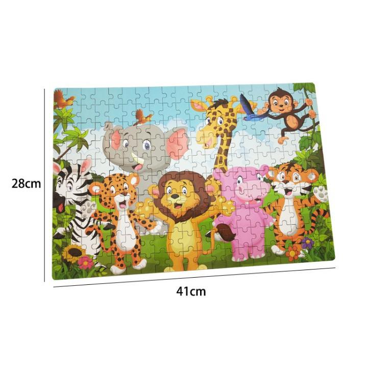 CHỌN MẪU Đồ chơi tranh ghép 200 miếng Puzzle hộp sắt cao cấp cho bé