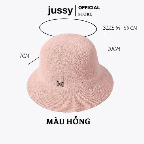 Mũ Len Chữ M Jussy Fashion Kiểu Dáng Nón Cói Đi Biển Nhiều Màu Đẹp Chất Len Đan Dày Nhiều Màu