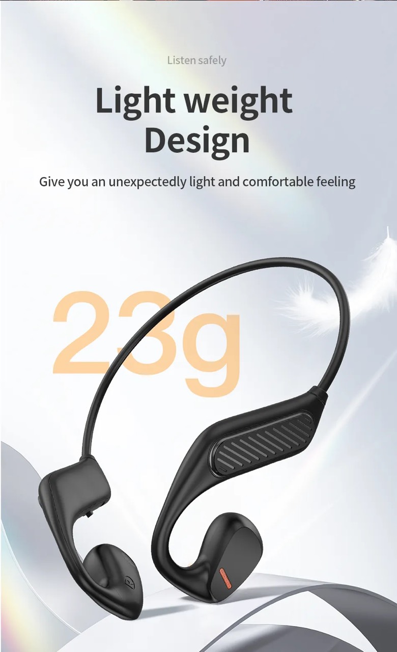 Tai nghe Wiwu Q1 Air Conduction Wireless Headset dành cho các thiết bị có bluetooth, pin tuổi thọ cao, chống nước và nhẹ - Hàng chính hãng