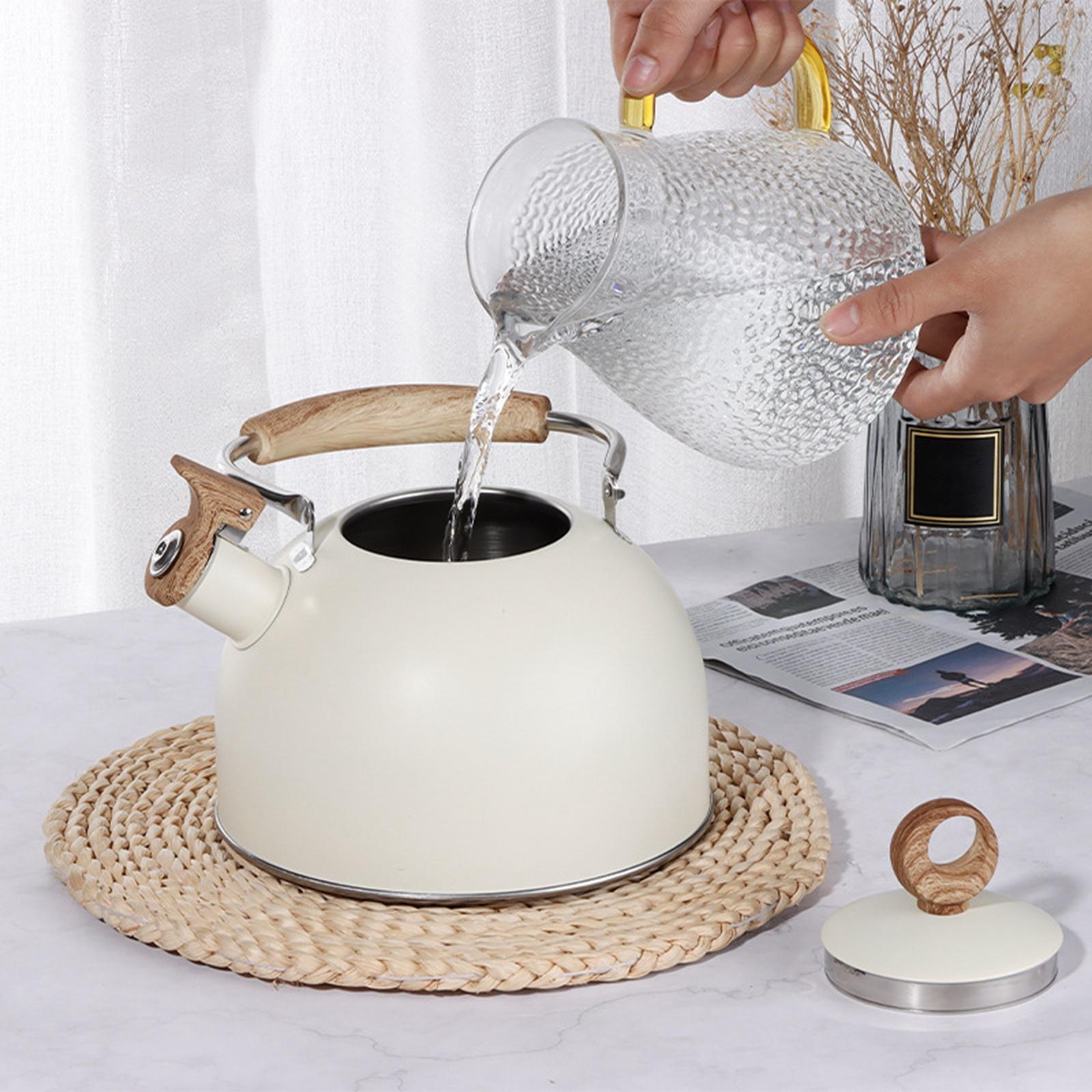 Stainless Steel Tea Kettle Stovetop Whistling Tea Kettle for Electric Pottery Stove