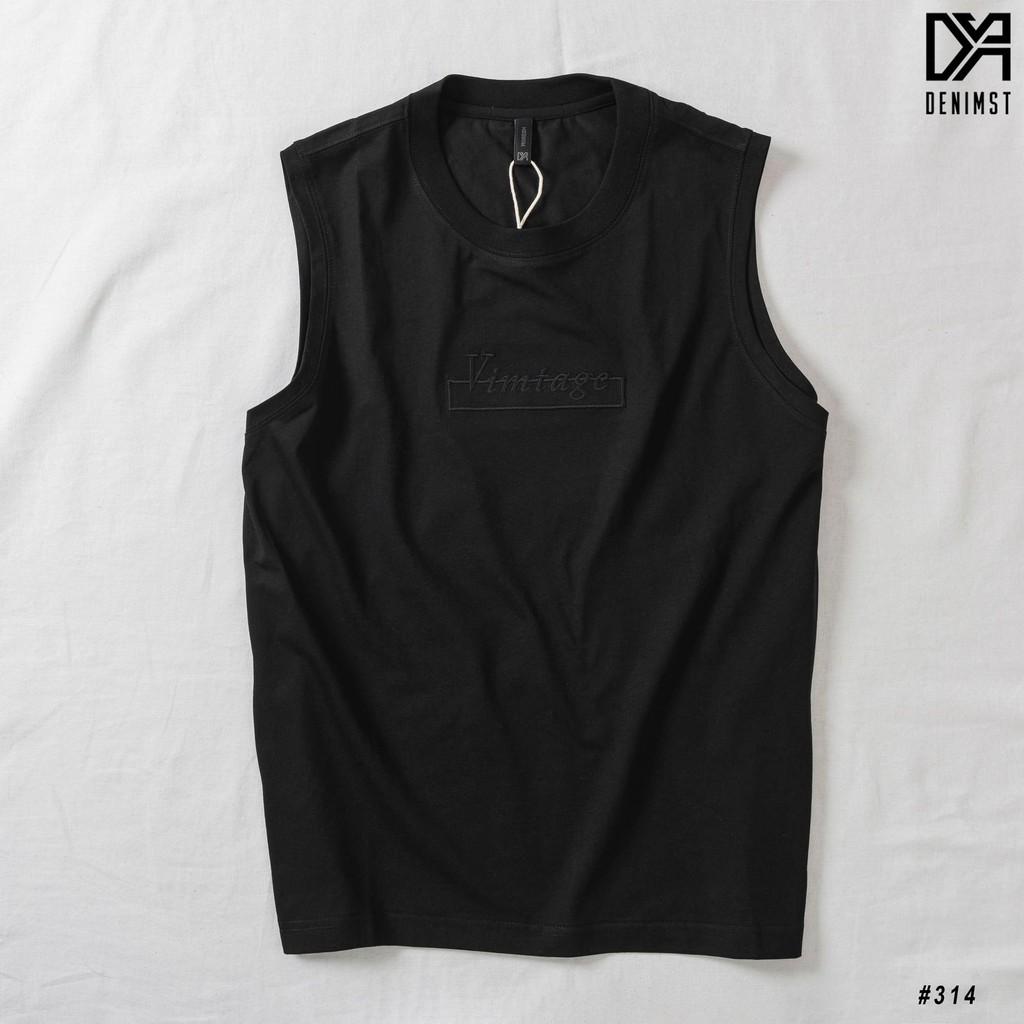 Áo tanktop VINTAGE DENIMST Chất vải cotton 100% cõ dãn, thoáng mát,thấm hút mồ hôi, form regular fit 314