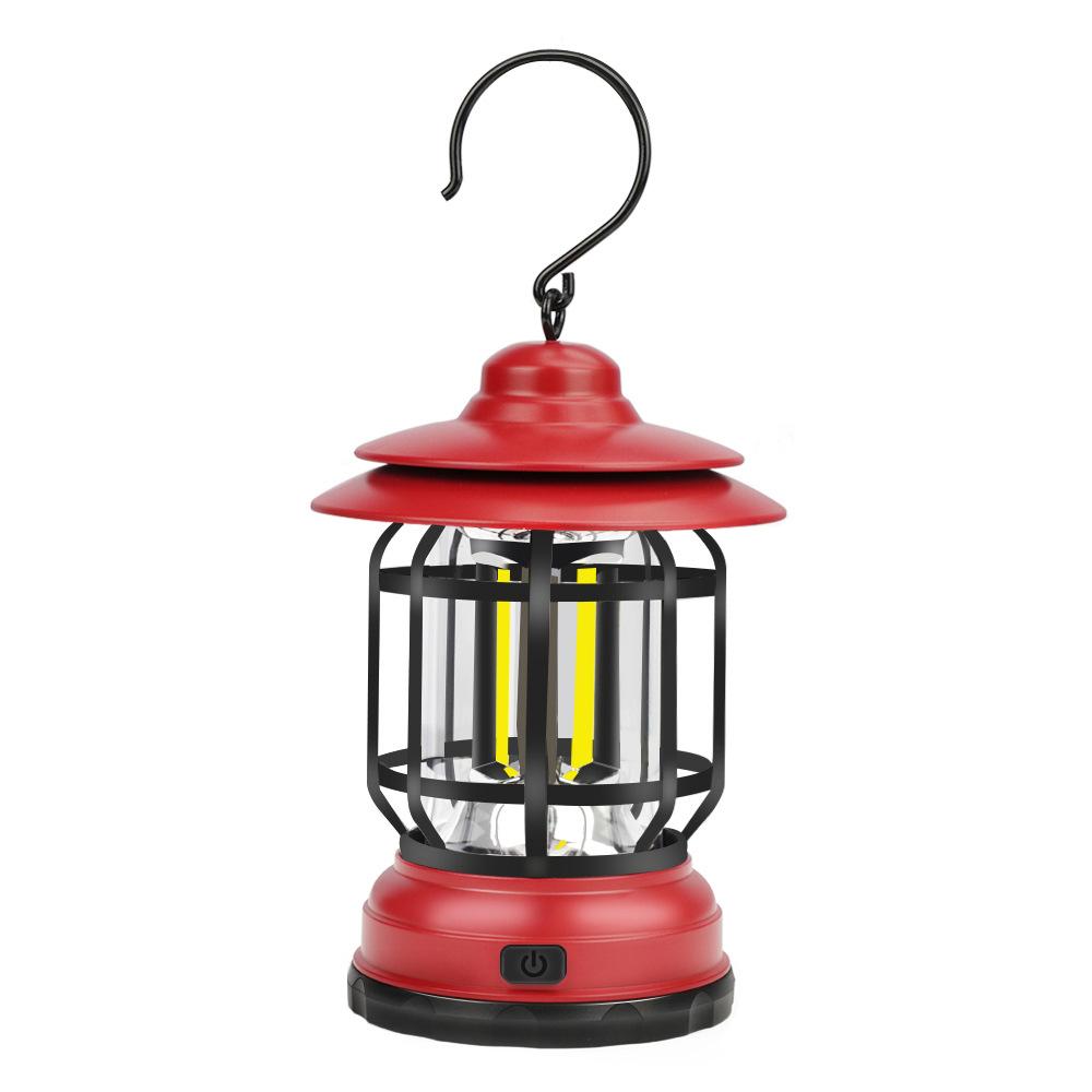 Outdoor Retro Campsite Lantern COB Camping Light Portable LED Emergency Lamp