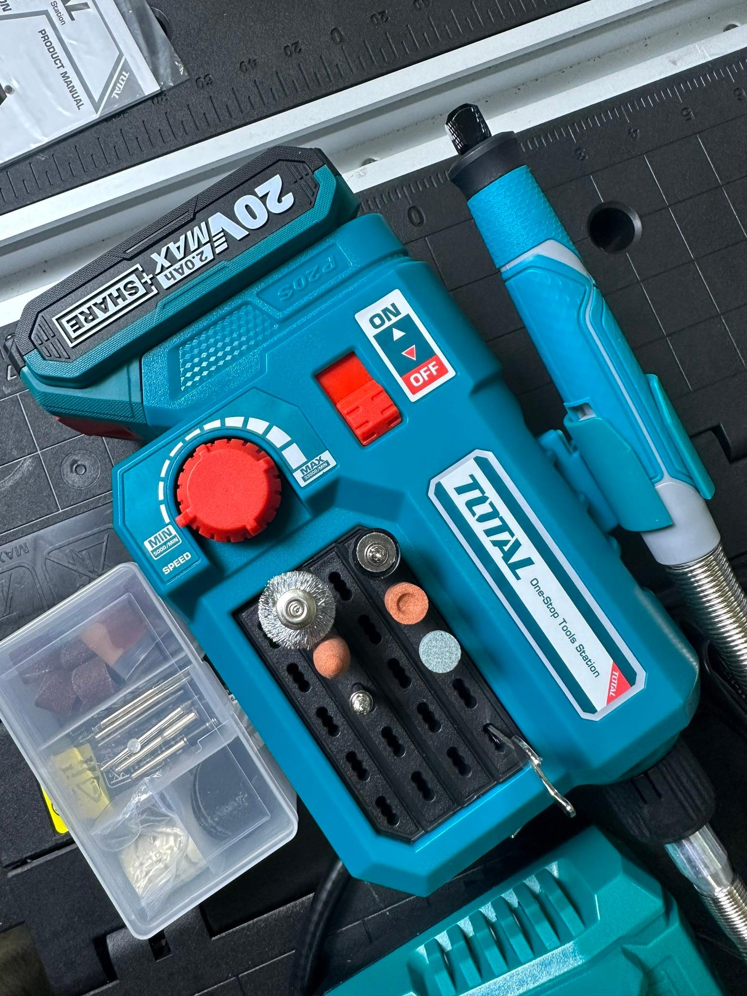 MÁY MÀI KHUÔN DÙNG PIN 20V (1 pin 2.0Ah + sạc) TOTAL TMGLI20011 - HÀNG CHÍNH HÃNG