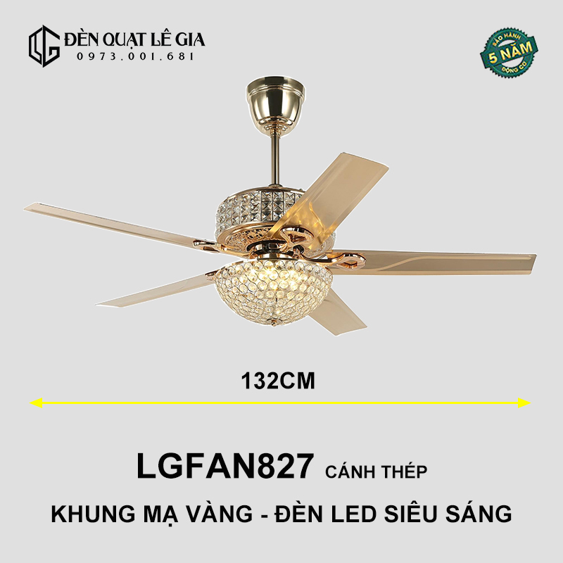 Quạt Trần Tân Cổ Điển LGFAN827 | Quạt Trần Nhà Hàng