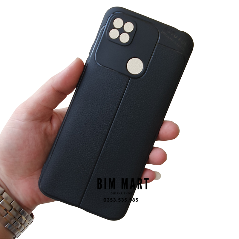 Ốp lưng Auto Focus dành cho Xiaomi Redmi 9C silicon vân da - Hàng Nhập Khẩu