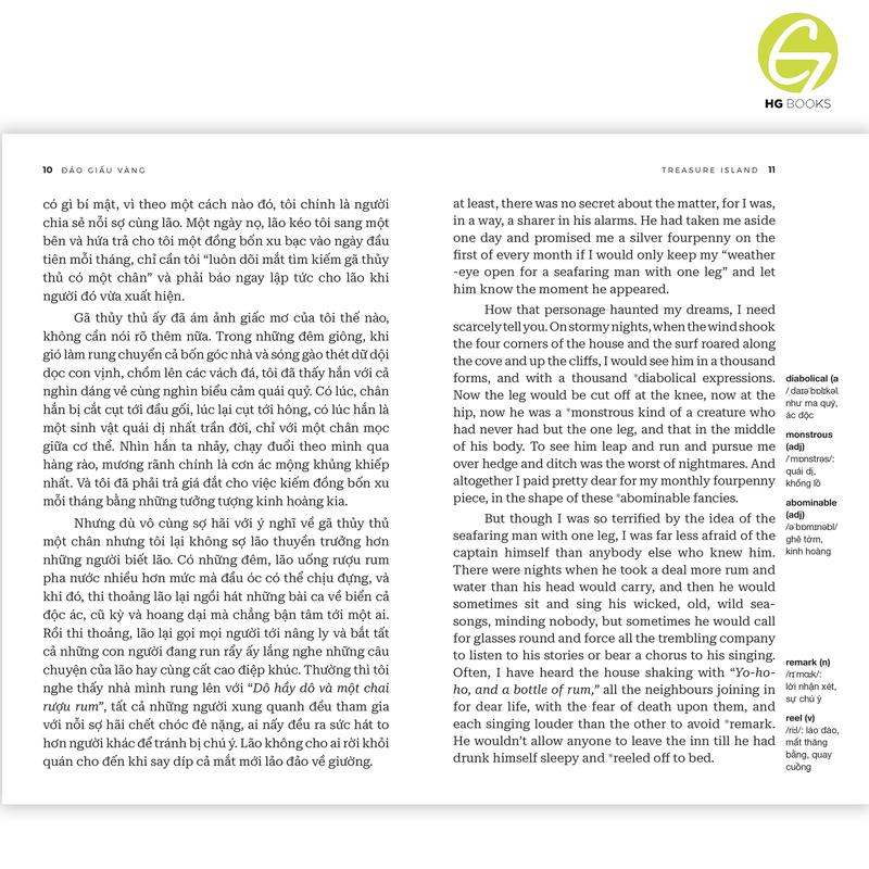 Đảo giấu vàng - Sách song ngữ kinh điển, có note từ vựng, tặng kèm file nghe - HG Books