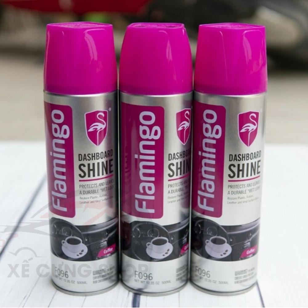 Xịt Dưỡng Bóng Da Và Đồ Nội Thất Ô tô FLAMINGO F096 - Hương Cà Phê