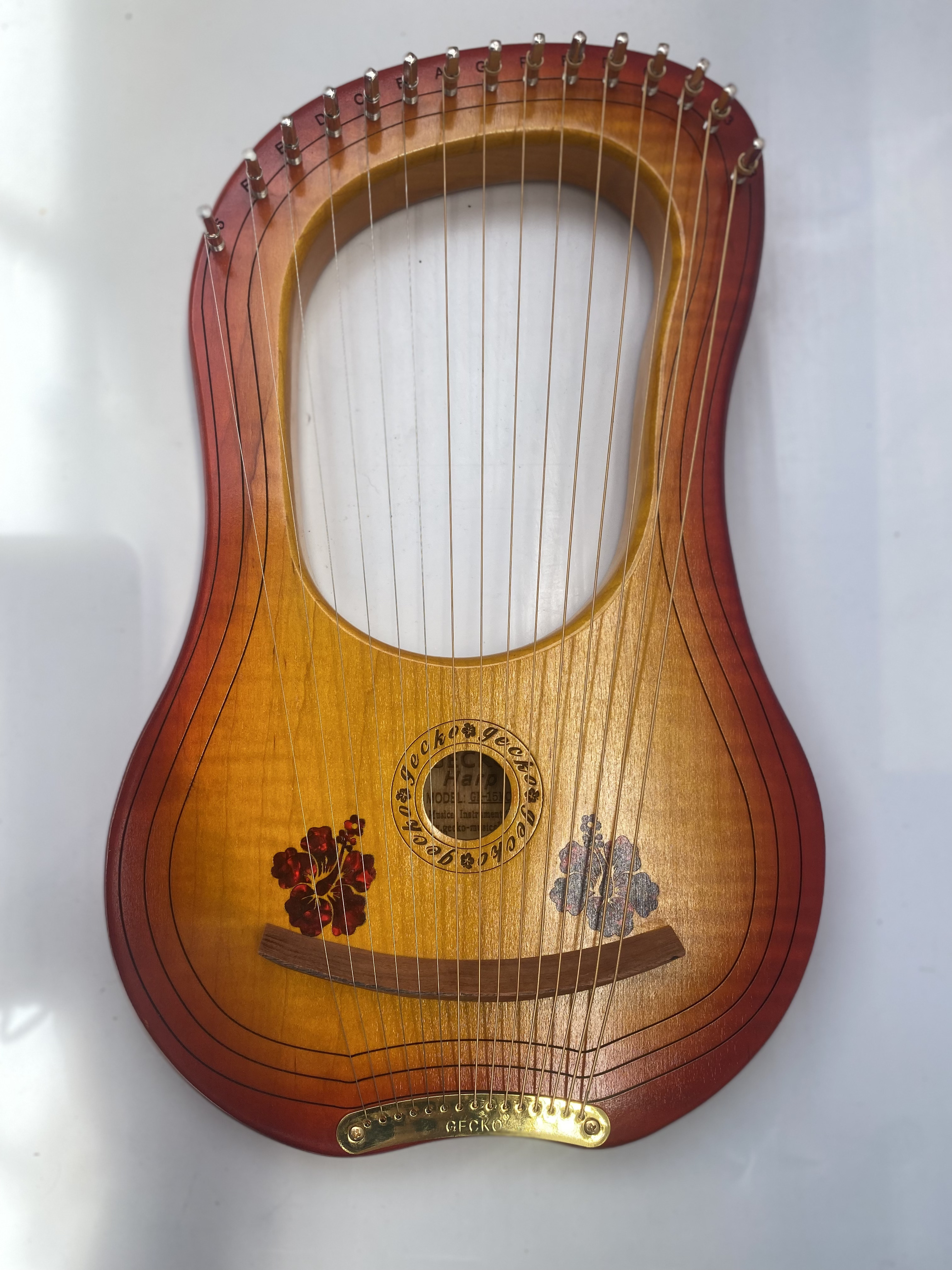 Đàn Hạc Lyre Harp Gecko 15 Dây GK15MC