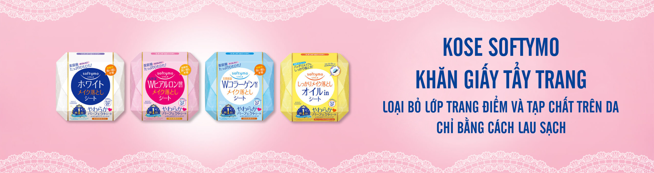 Khăn Giấy Tẩy Trang Ngừa Lão Hóa Bổ Sung Collagen Kosé Softymo Cleansing Sheet C (Gói Refill 52 miếng)