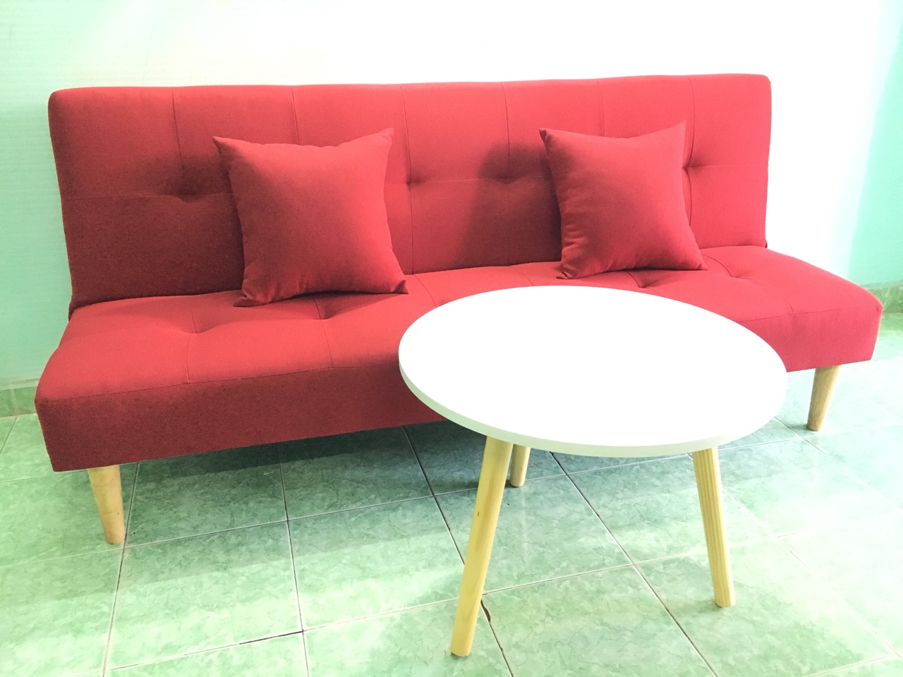 Ghế sofa giường bed đỏ bộ salon phòng khách SB1