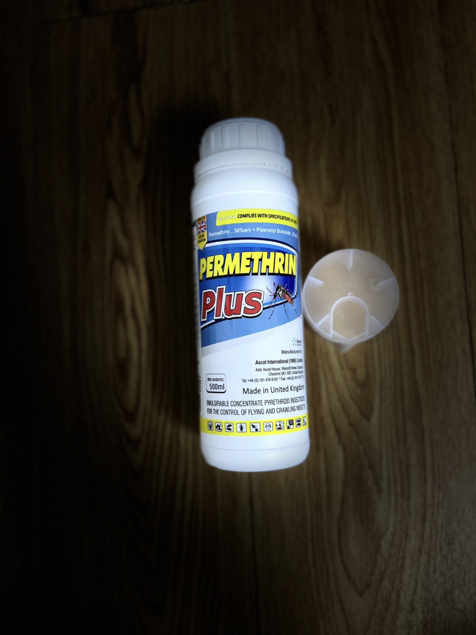 Thuốc diệt côn trùng Permethrin Plus 55EC chai 1 lít tác dụng mạnh với ruồi, muỗi, kiến, gián...