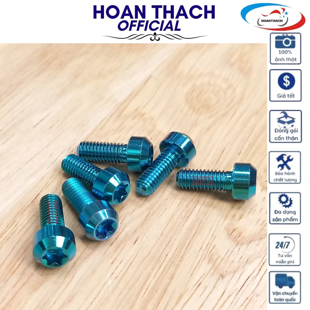 Ốc Gr5 Titan 6L15 Trụ Xanh Lục Bảo Dùng cho xe máy SP010804 (giá 1 con)