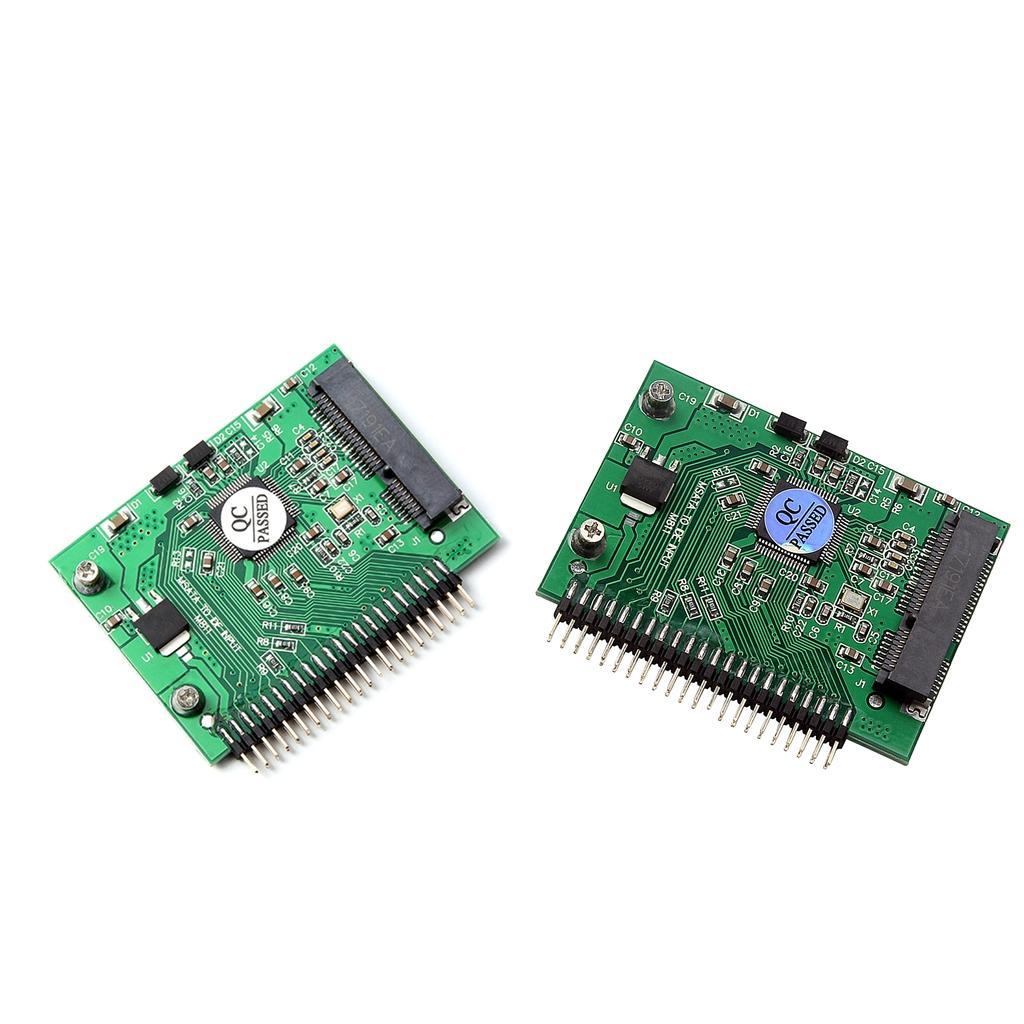 2x PCI-E MSATA SSD 50mm 3.3V to 2.5" IDE 5V 44PIN Converter Board Adapter