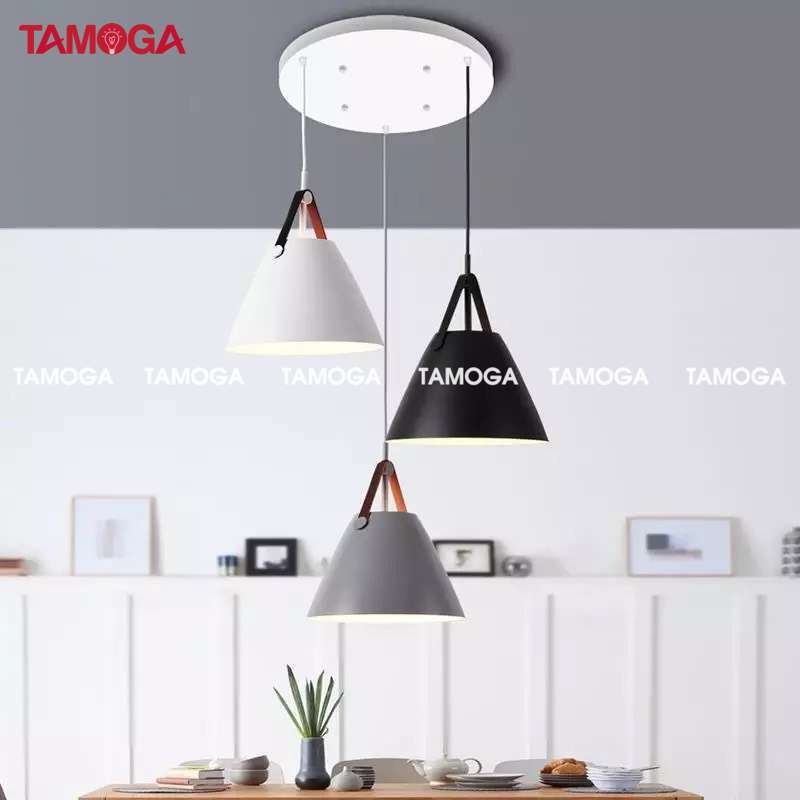 Đèn thả trang trí quai da TAMOGA VKAS 5007/1 + Tặng kèm bóng led AS Vàng