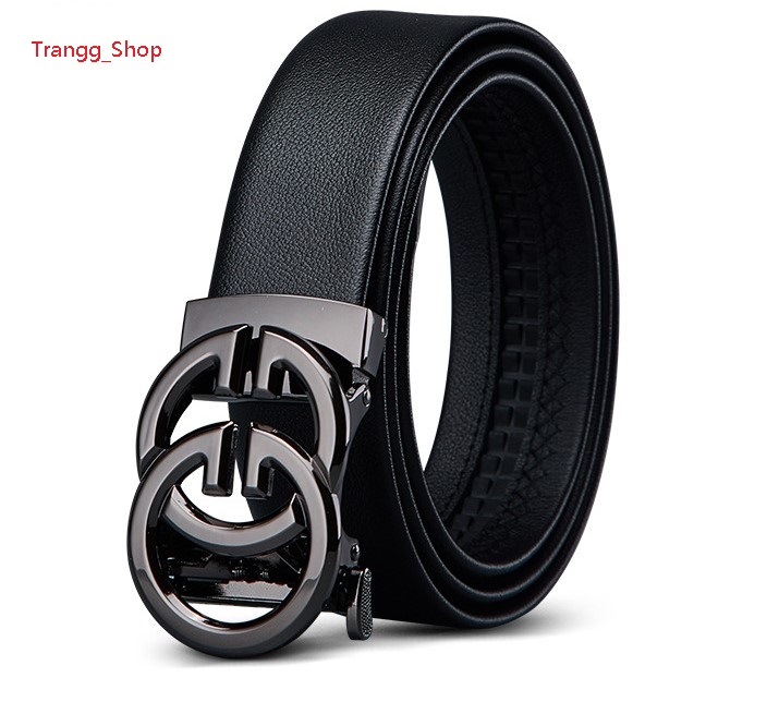 Thắt lưng da nam cao cấp Caecn Koen- dây nịt da bò 2 lớp -Full hộp đựng cao cấp-BH 12 tháng - Mặt vàng