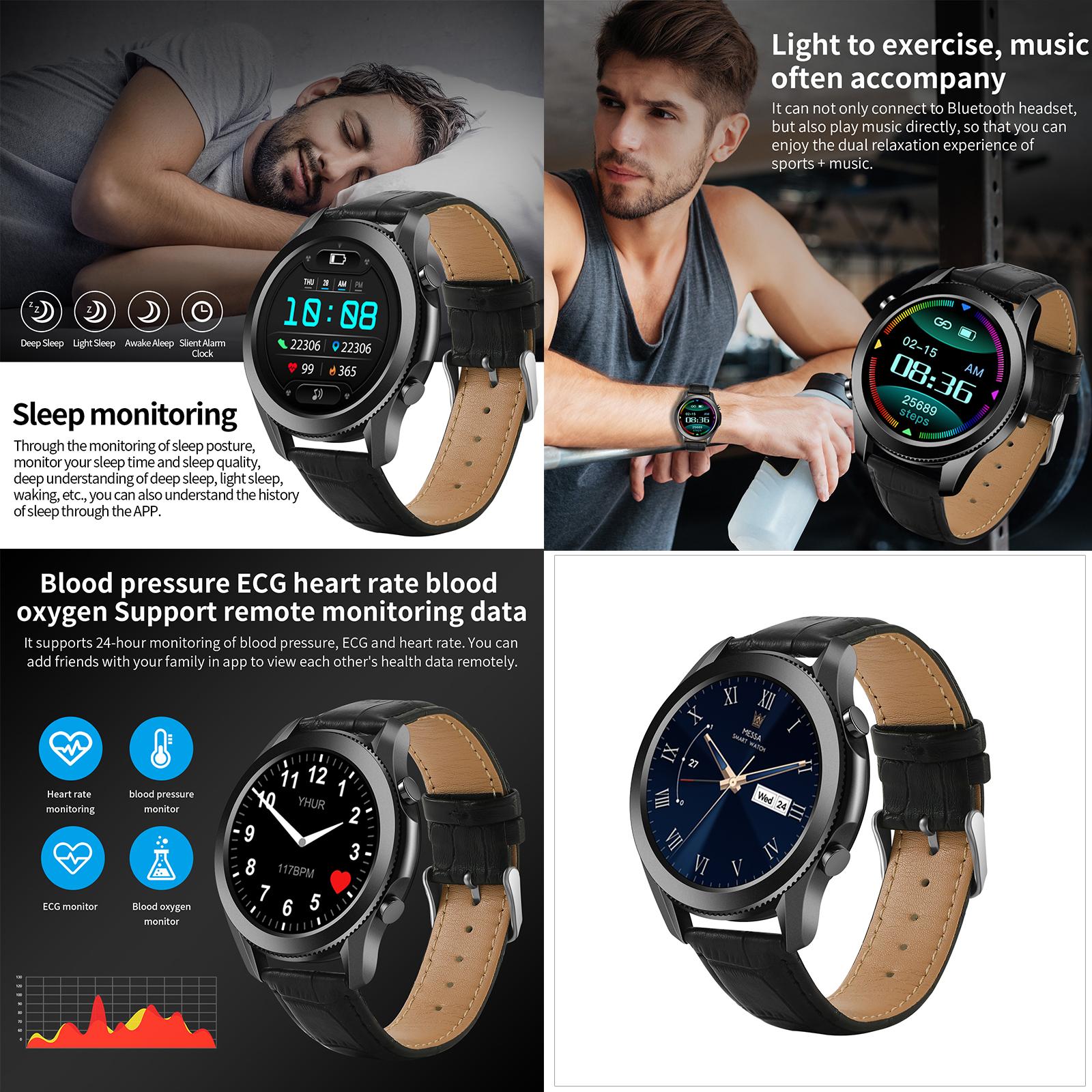 W3 Smart Watch Smartwatch for Android/iOS Phones, Fitness Tracker Sleep Monitor, Step Counter,Smart Watches for Men Women