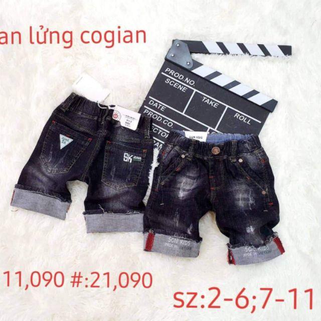 Quần Jeans lửng bé trai siêu dãn chất Jeans mềm mịn