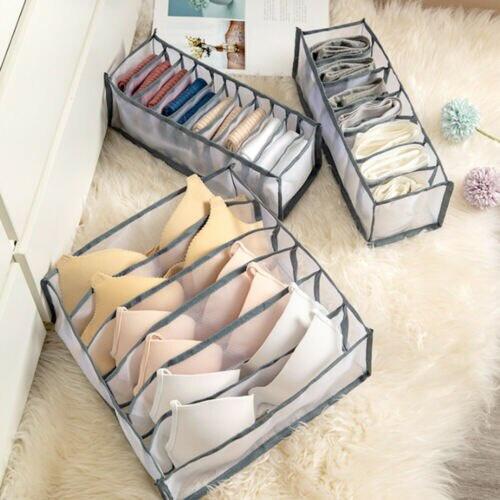 New Underwear Storage Compartment Box Foldable Bra Organizer Drawer Socks Storage Box Cabinet Drawer Divider Home Organizer