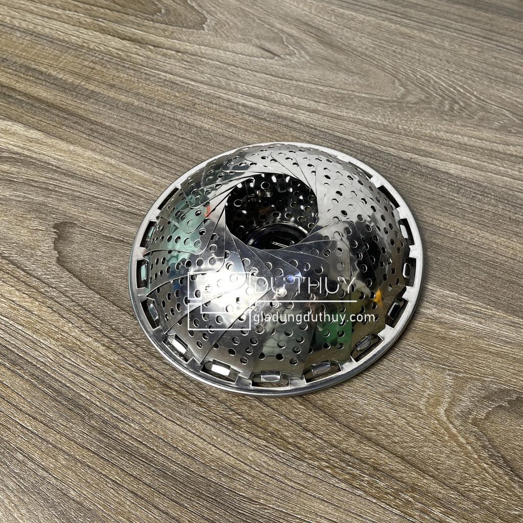 Vỉ hấp inox xòe gấp gọn đa năng tiện dụng 3 size nhỏ-trung-đại hấp thực phẩm chính nhanh gấp gọn của gia dụng Du Thủy