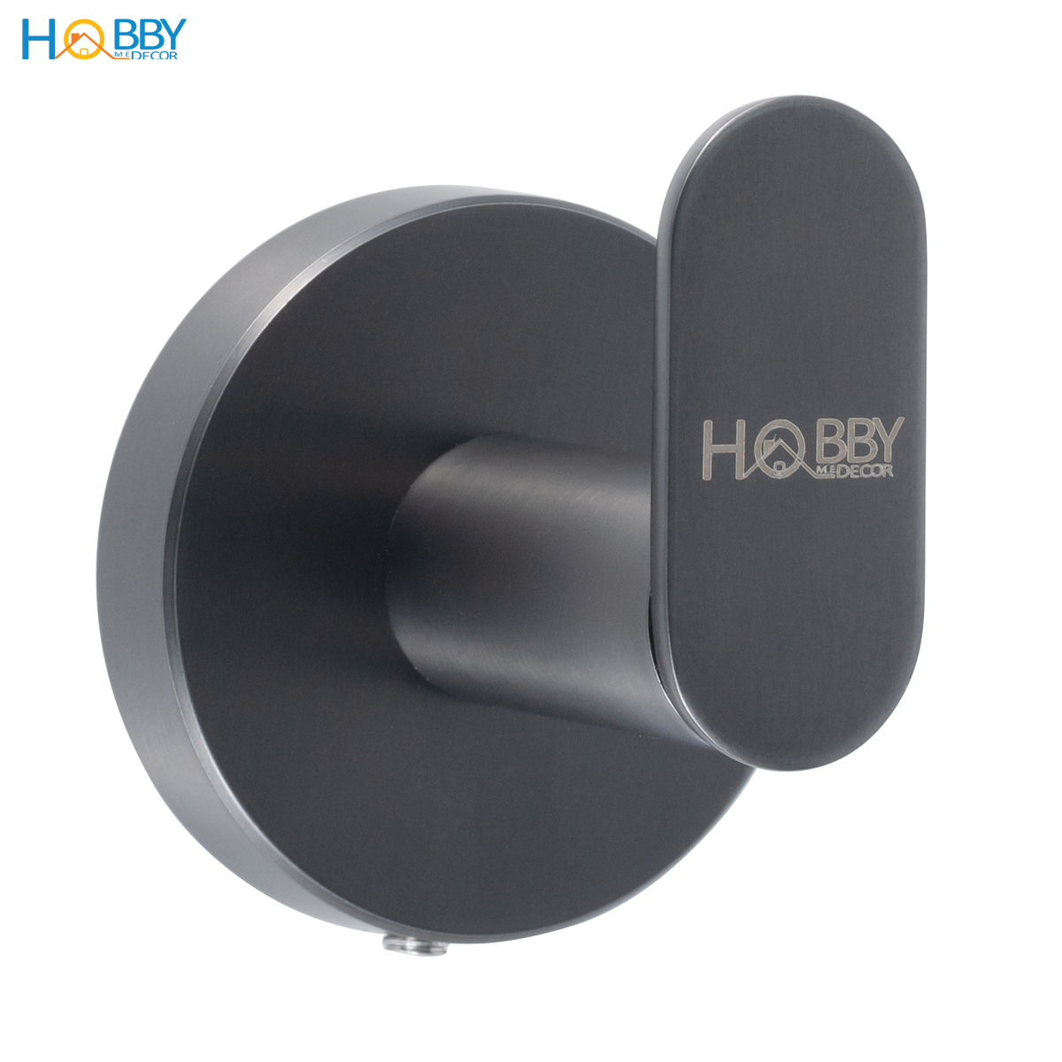 Móc treo đồ decor inox 304 xám Hobby home decor MT1X mẫu khoan tường